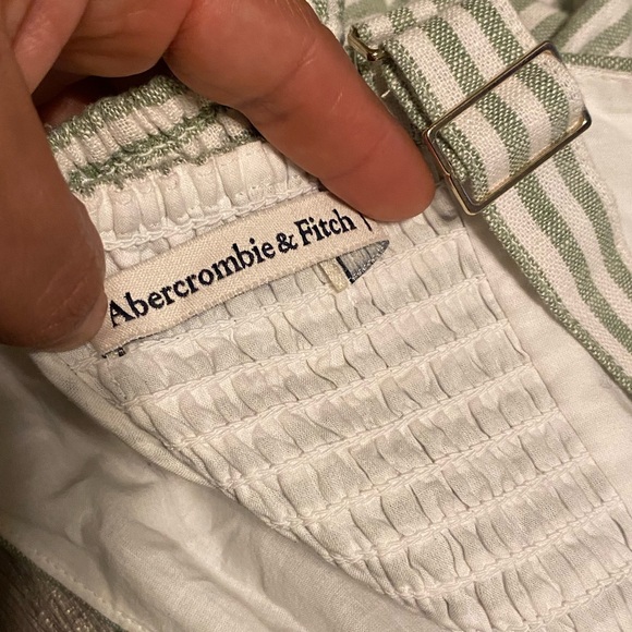 Abercrombie & Fitch Striped Green and White jumpsuit - Picture 5 of 6
